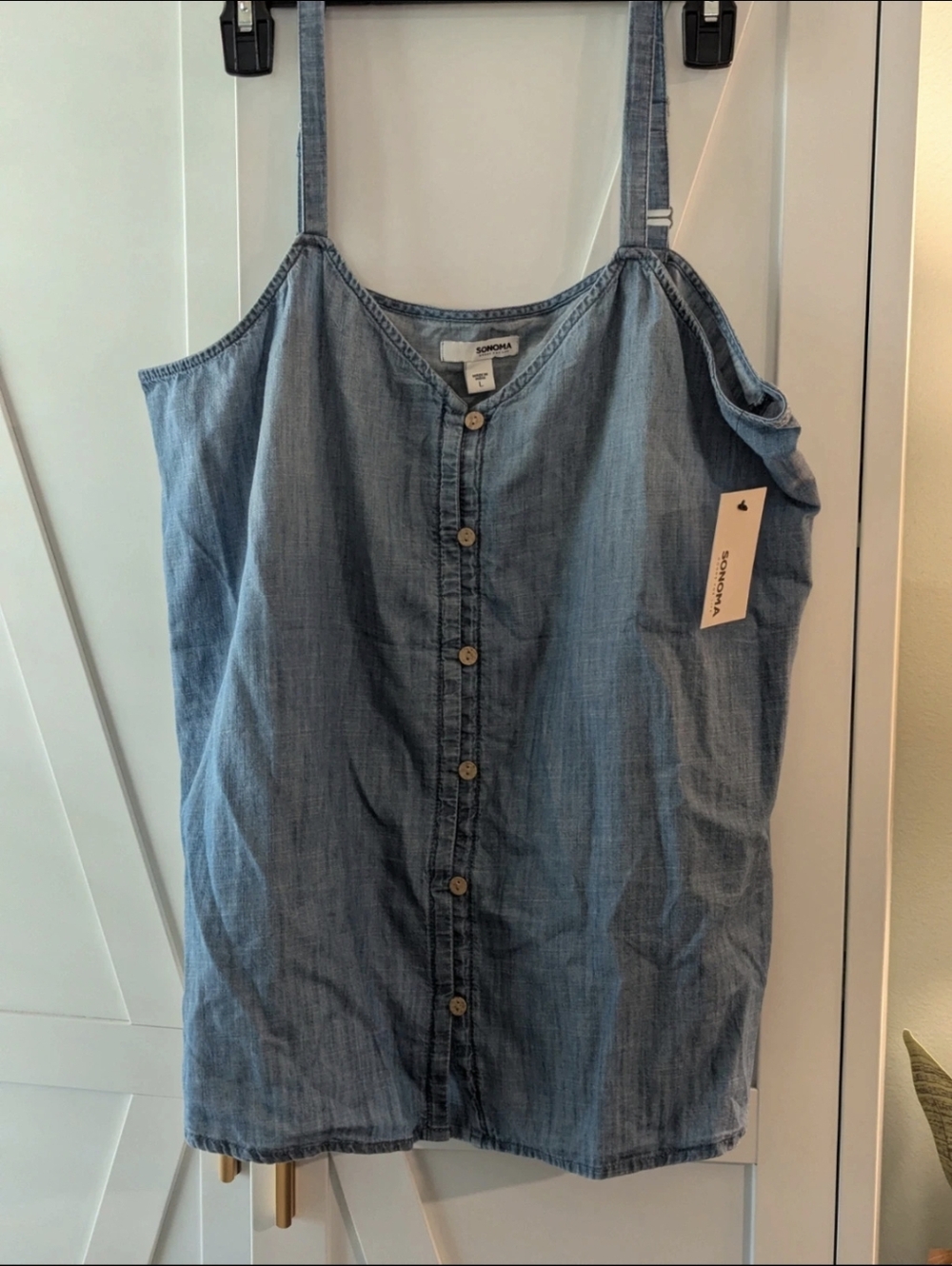 NWTs Sonoma Chambray Denim Cami Size Large